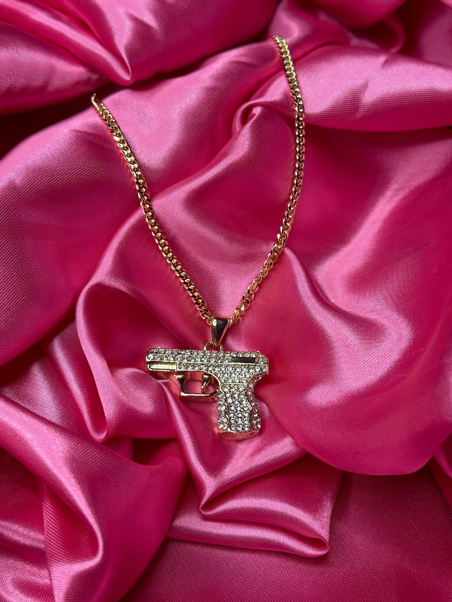 PISTOL ICED OUT NECKLACE