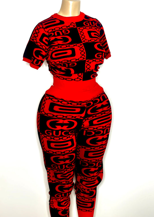 GG Ribbed Jogger Set