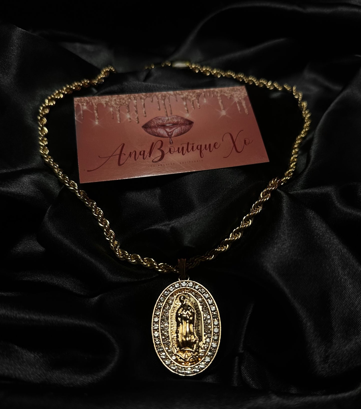 THICK ICED OUT VIRGEN NECLACE